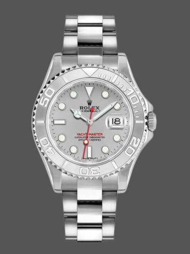 Rolex Yachtmaster 168622 Platinum Stainless Steel Silver Dial 35mm Unisex Replica Watch