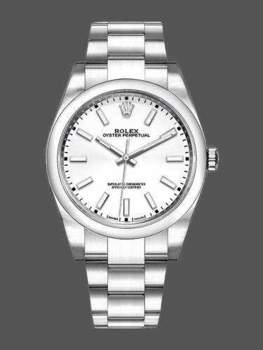 Rolex Oyster Perpetual 114300 White Dial 39mm Mens Replica Watch