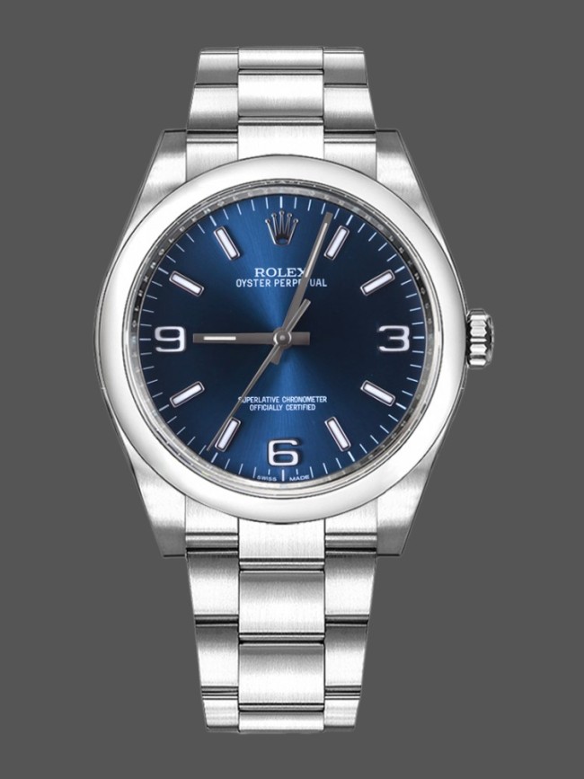 Rolex Oyster Perpetual 116000 Blue Dial 36mm Automatic Unisex Replica Watch