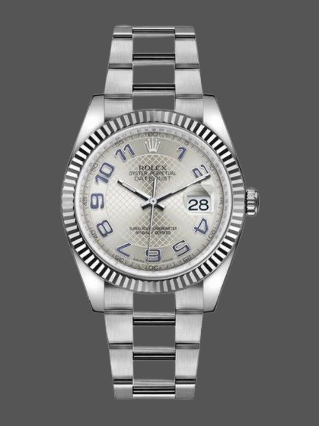 Rolex Datejust 116234 Silver Dial Fluted Bezel 36mm Unisex Replica Watch