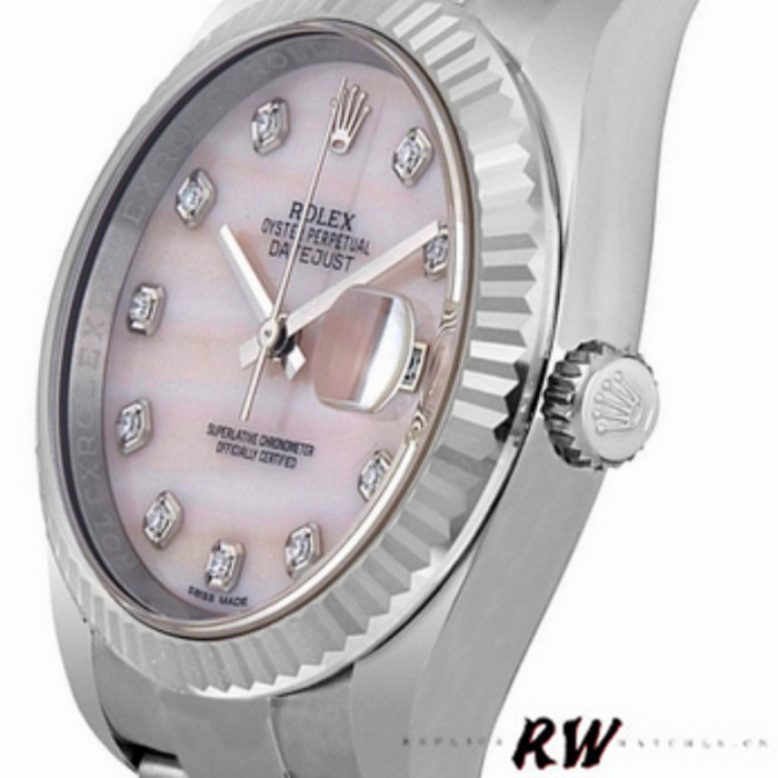 Rolex Datejust 116234 Mother of Pearl Pink Diamond Dial 36mm Lady Replica Watch