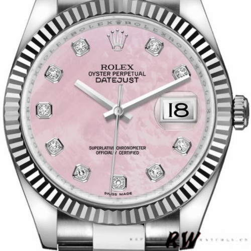 Rolex Datejust 116234 Mother of Pearl Pink Diamond Dial 36mm Lady Replica Watch