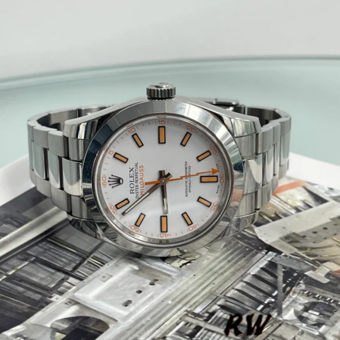 Rolex Milgauss 116400 Automatic White Dial 40mm Mens Replica Watch