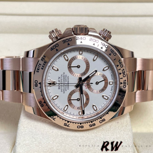 Rolex Cosmograph Daytona 116505 Oyster Bracelet Rose Ivory Dial 40mm Mens Replica Watch