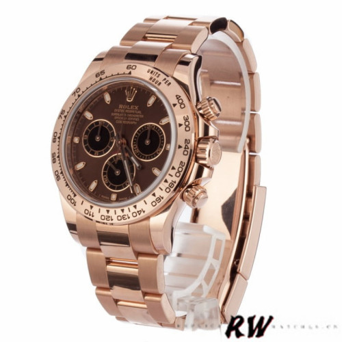 Rolex Cosmograph Daytona 116505 Oyster Bracelet Rose Champagne Dial 40mm Mens Replica Watch