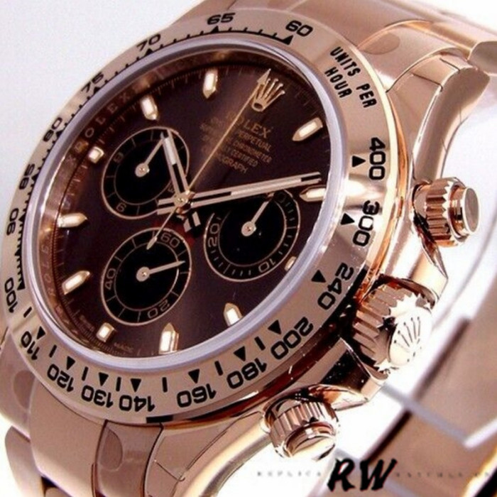 Rolex Cosmograph Daytona 116505 Oyster Bracelet Rose Champagne Dial 40mm Mens Replica Watch