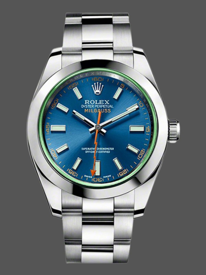 Rolex Milgauss 116400GV Stainless Steel Z-blue Dial 40mm Mens Replica Watch