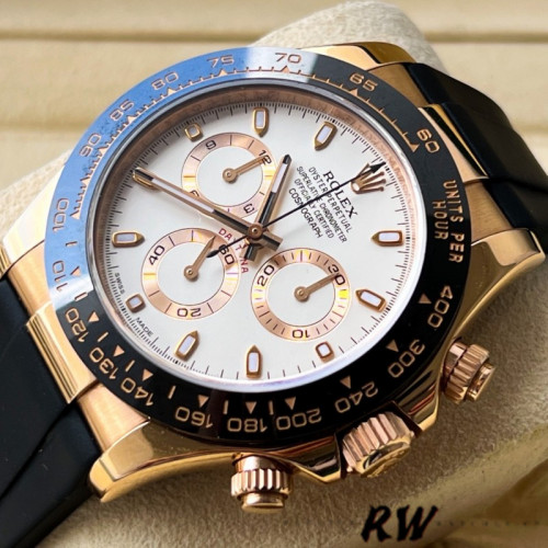 Rolex Cosmograph Daytona 116515LN Everose Gold Ivory Dial 40mm Mens Replica Watch