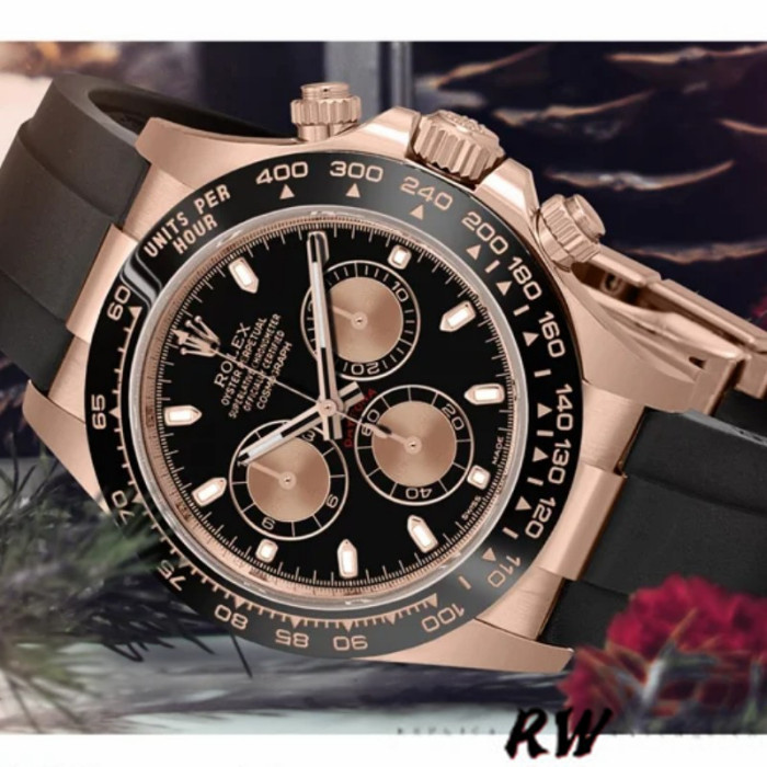 Rolex Cosmograph Daytona 116515LN Rose Gold Black Dial 40mm Mens Replica Watch
