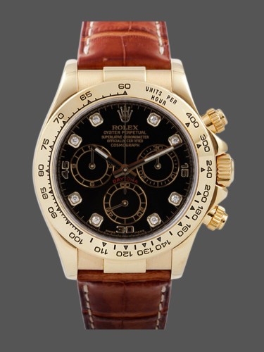 Rolex Cosmograph Daytona 116518 Black Dial 40mm Mens Replica Watch