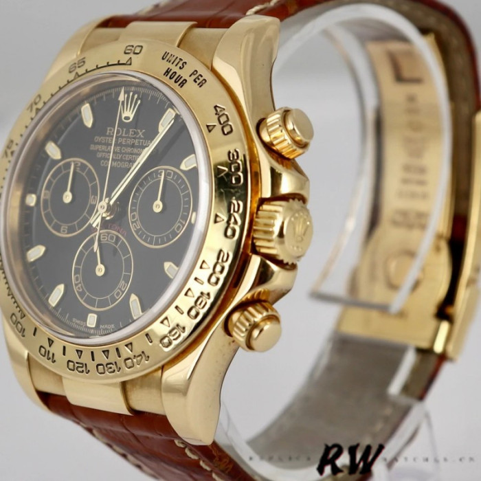 Rolex Cosmograph Daytona 116518 Brown Leather Strap 40mm Mens Replica Watch