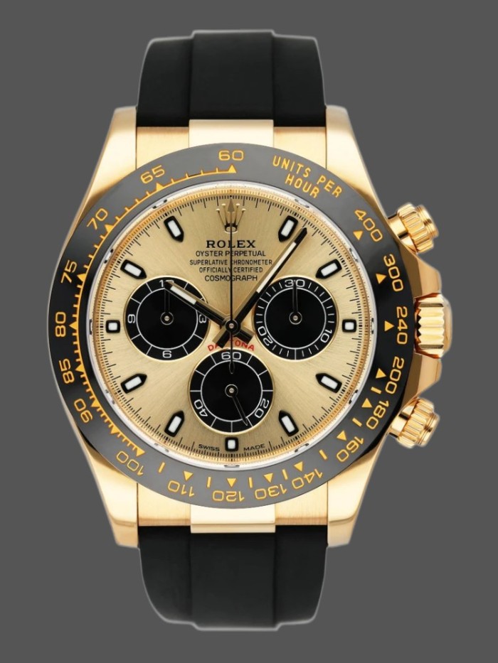 Rolex Daytona 116518LN Yellow Gold Champagne Dial 40mm Mens Replica Watch