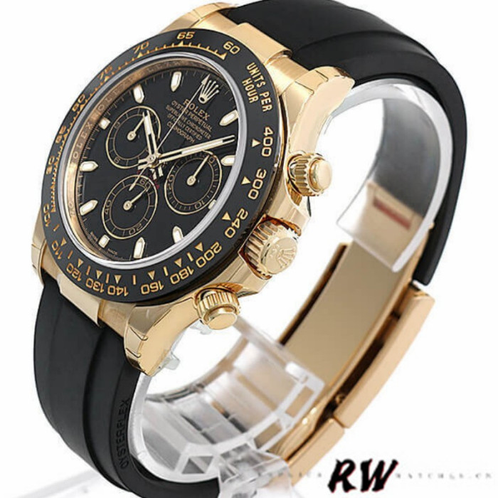 Rolex Daytona 116518LN Black Dial Yellow Gold 40mm Mens  Replica Watch