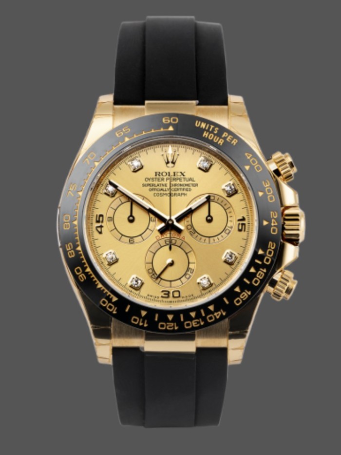 Rolex Daytona 116518LN Diamond Champagne Dial 40mm Mens  Replica Watch