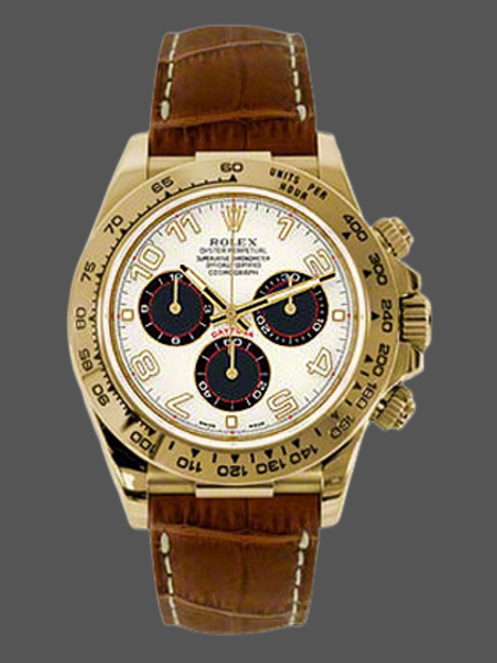 Rolex Daytona 116518 Ivory Dial Brown Leather Strap 40mm Mens Replica Watch