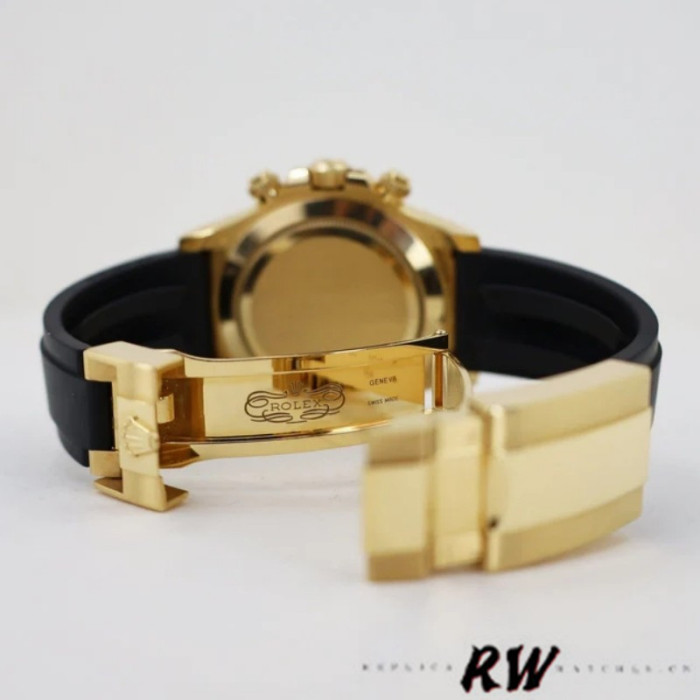 Rolex Cosmograph Daytona 116518LN White Dial Black Rubber Strap 40mm Mens Replica Watch