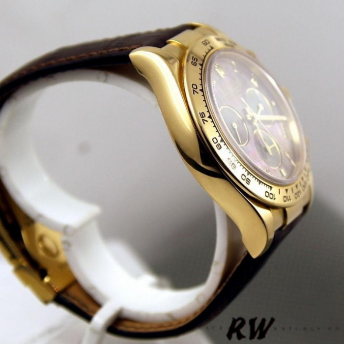 Rolex Daytona 116518 Black MOP Roman Dial 40mm Mens Replica Watch
