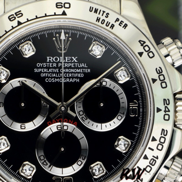 Rolex Daytona 116519 Black Diamonds Dial 40mm Mens Replica Watch