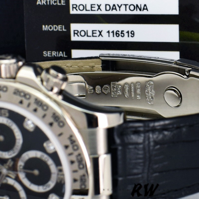 Rolex Daytona 116519 Black Diamonds Dial 40mm Mens Replica Watch