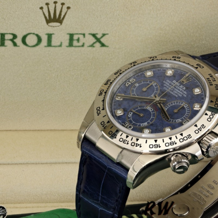 Rolex Daytona 116519 Sodalite diamonds dial 40mm Mens Replica Watch