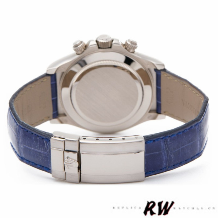 Rolex Daytona 116519 Sodalite Arabic Dial Blue Alligator Leather 40mm Mens Replica Watch