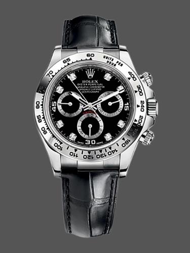 Rolex Daytona 116519 Black Diamonds Dial 40mm Mens Replica Watch