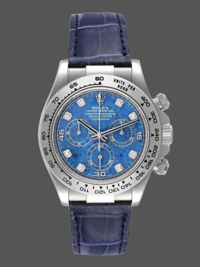 Rolex Daytona 116519 Sodalite diamonds dial 40mm Mens Replica Watch
