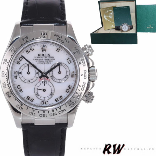 Rolex Daytona 116519 Mother of Pearl Arabic Dial 40mm Mens Replica Watch