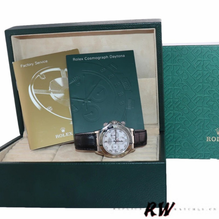 Rolex Daytona 116519 Mother of Pearl Arabic Dial 40mm Mens Replica Watch