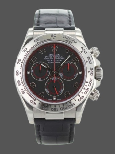 Rolex Daytona 116519 Black Racing Dial Leather strap 40mm Mens Replica Watch