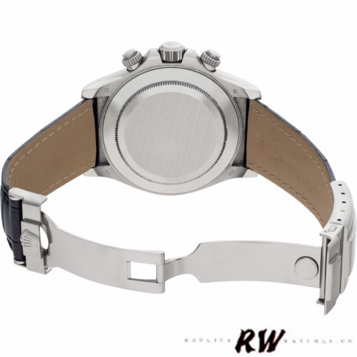 Rolex Daytona 116519 White Dial Black Leather strap 40mm Mens Replica Watch