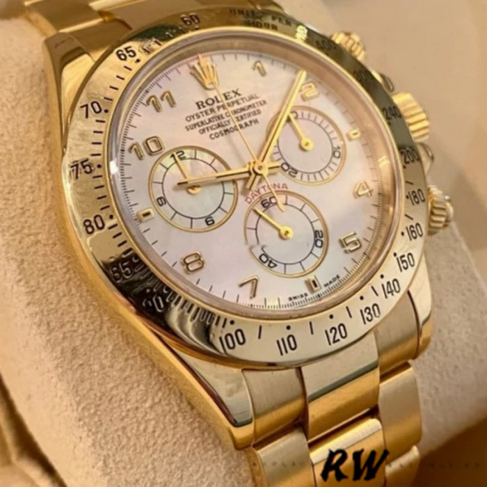 Rolex Daytona 116528 Mother of Pearl Dial 40mm Mens Replica Watch
