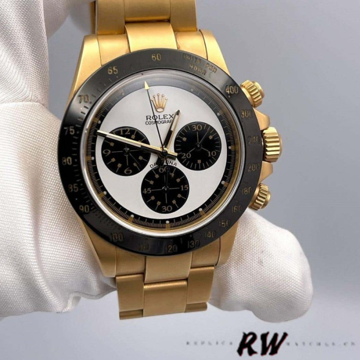 Rolex-Daytona 116528 Yellow Gold White Dial 40mm Mens Replica Watch