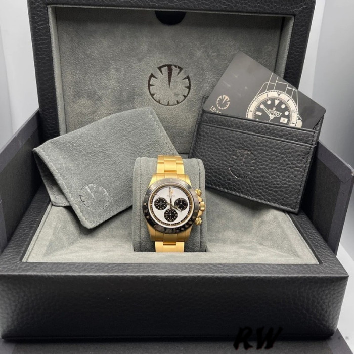 Rolex-Daytona 116528 Yellow Gold White Dial 40mm Mens Replica Watch