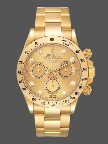 Rolex Cosmograph Daytona 116528 Champagne Diamond Dial 40mm Mens Replica Watch