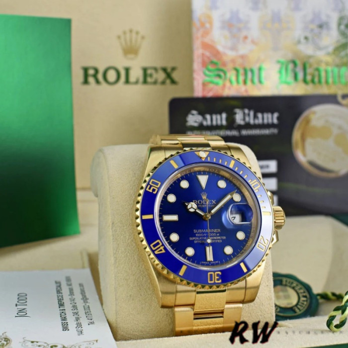 Rolex Submariner Date 116618LB Blue Dial 40mm Mens Replica Watch