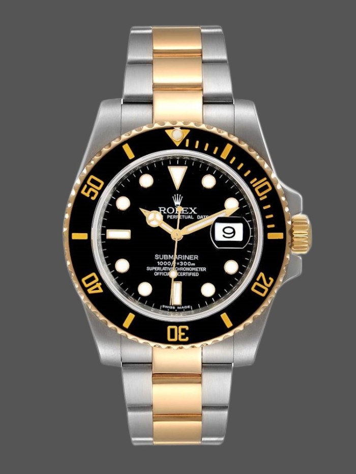 Rolex Submariner Date 116613 Stainless Steel Case Black Dial 40mm Mens Replica Watch