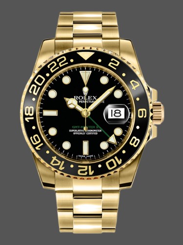 Rolex GMT Master II 116718LN Oyster Bracelet Black Dial 40mm Mens Replica Watch