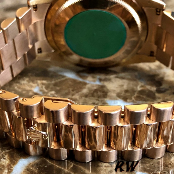 Rolex Day-Date 118205 Everose Gold White Dial 36mm Unisex Replica Watch