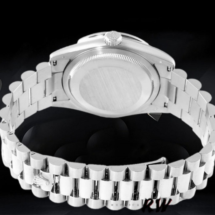 Rolex Day Date 118206 Platinum Black Dial 36mm Unisex Replica Watch