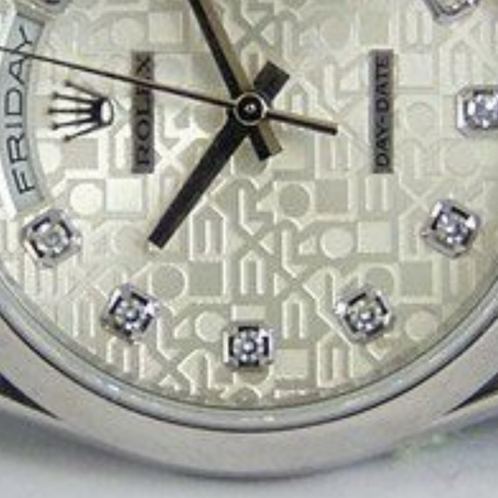 Rolex Day-Date 118206 Jubilee Silver Dial Diamonds 36mm Unisex Replica Watch