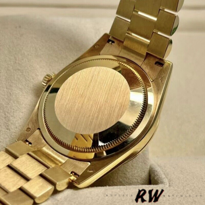 Rolex Day-Date 118208 champagne dial with gold indexes Yellow Gold 36mm Unisex Replica Watch