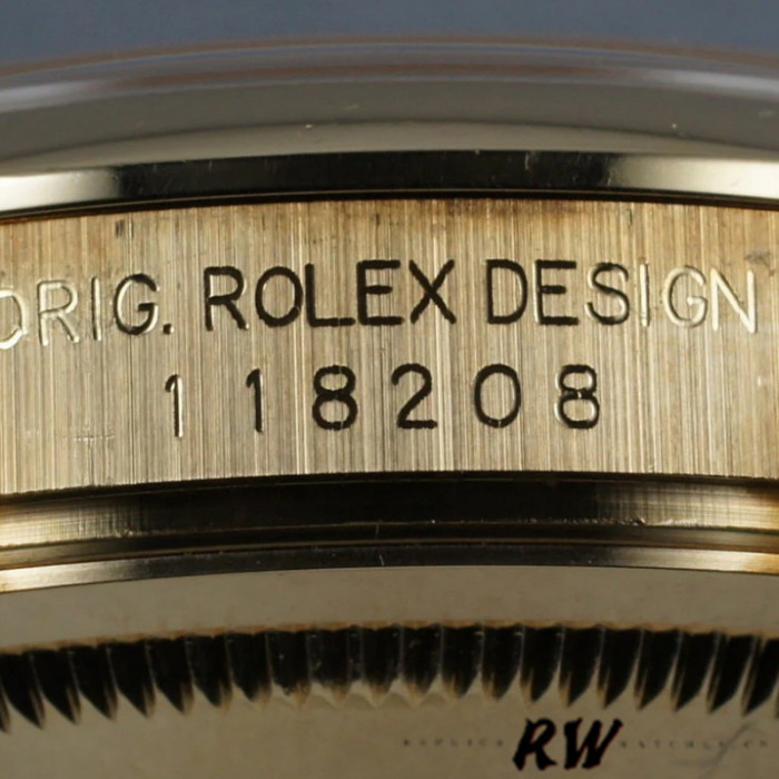 Rolex Day-Date 118208 White Roman Dial Roman Numerals 36mm Unisex Replica Watch