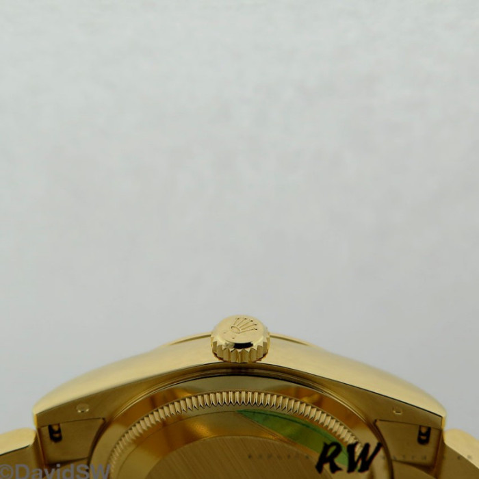 Rolex Day-Date 118208 Yellow Gold White Dial Roman Numeral 36mm Unisex Replica Watch