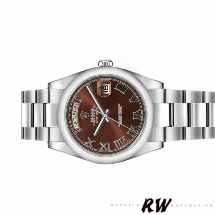 Rolex Day-Date 118209 Chocolate Brown Diamonds Dial 36mm Unisex Replica Watch