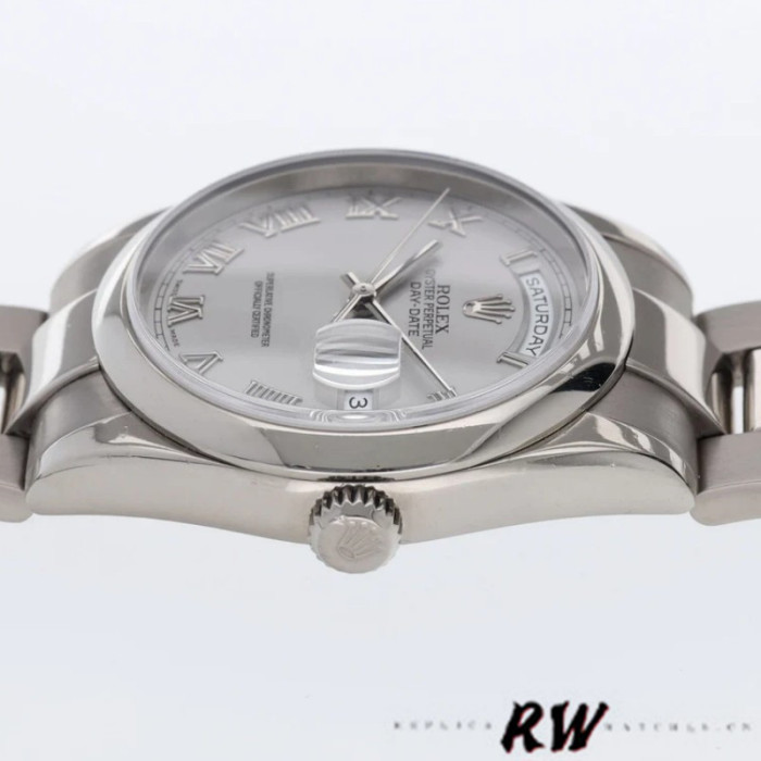 Rolex Day-Date 118209 Silver Roman Numerals Dial Automatic 36mm Unisex Replica Watch