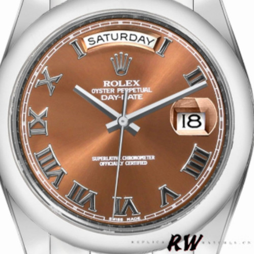 Rolex Day-Date 118209 Copper Brown Dial 36mm Unisex Replica Watch