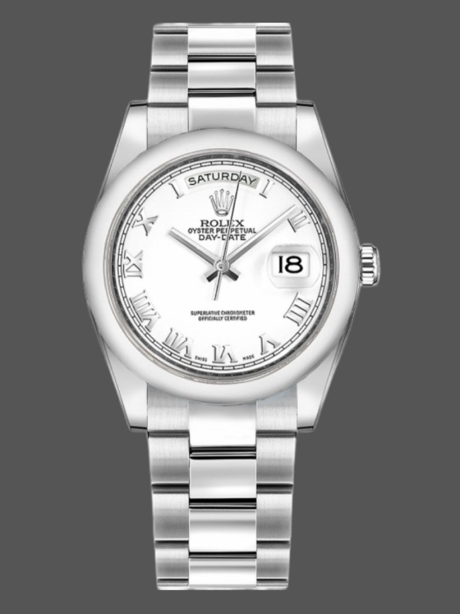 Rolex Day-Date 118209 White Dial 36mm Unisex Replica Watch