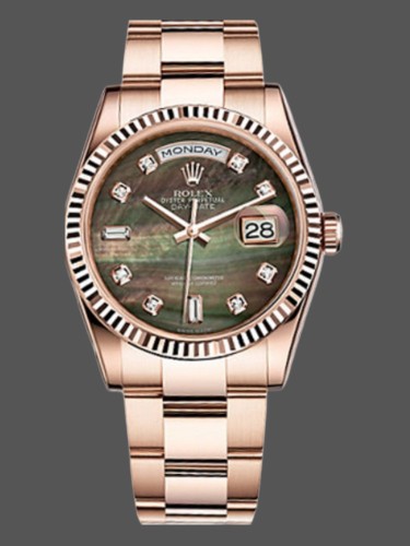 Rolex Day-Date 118235 Mother of pearl diamond dial 36mm Unisex Replica Watch