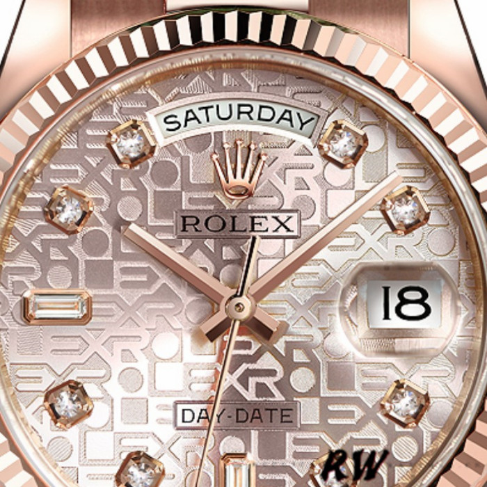 Rolex Day-Date 118235 Pink Jubilee dial 36mm Lady Replica Watch
